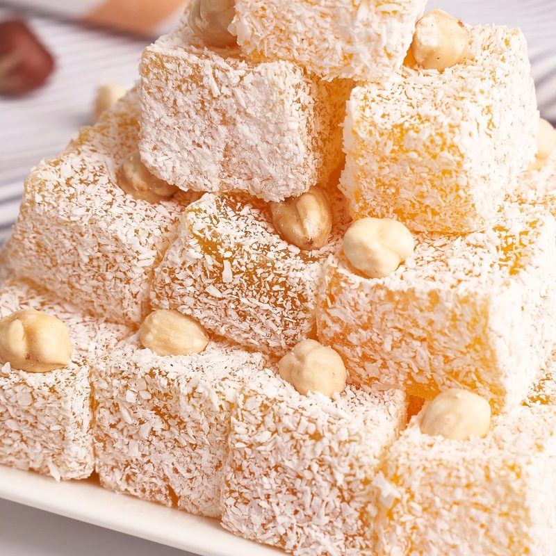 Turkish Delight with Orange and Hazelnuts
